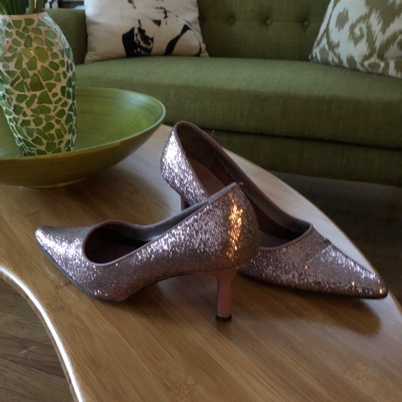 Sparkly Glittery Pink Pumps Heels Size 7 - Picture 7 of 13